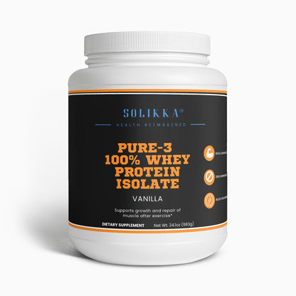 Pure-3 100% Whey Protein Isolate (Vanilla)