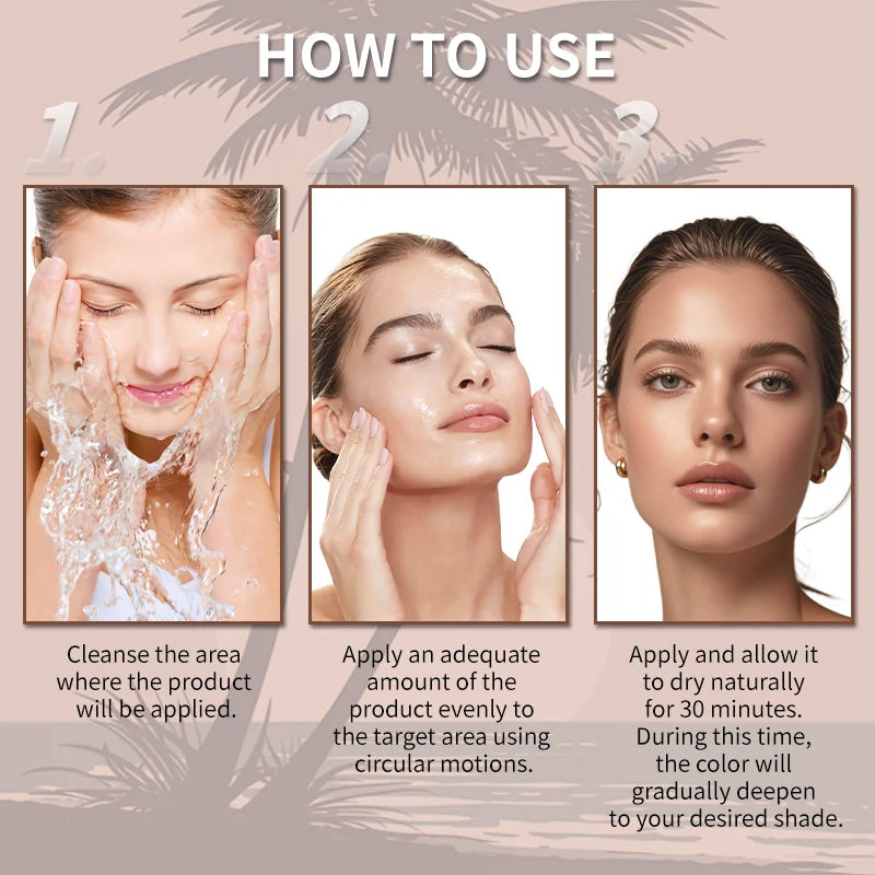 30ml Sunless Tanning Drops Instant Glow & Bronzing Drops for Face & Body, Tea-Free Formula for Skin, Darkening & Even Tone